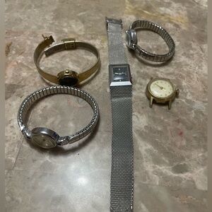 TIMEX Watch Lot of 5 Items FOR PARTS UNTESTED